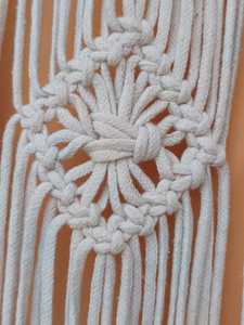 <b>White</b> Macrame Tassel Tapestry Woven Wall <b>Hanging</b> Decorative Curtain for Bedroom Living Room - Product Image 4
