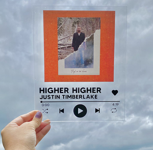 Impresión UV personalizada transparente acrílico música canción álbum foto placa signo acrílico canción placa para tienda de regalos - Product Image 1