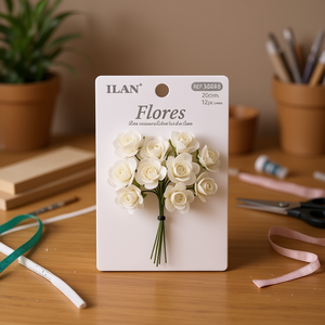 Fiori di carta ILAN Flores 20 cm 12 pezzi per artigianato e decorazioni - Product Image 2