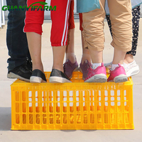 GUANYI FARM Nueva Cesta de Transporte de Plástico para Aves de Corral, Jaula para Gallinas Ponedoras/Patos/Gansos Adultos