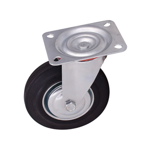 Roulettes pivotantes robustes de 75 mm (3 pouces) avec frein, anti-poussière, en caoutchouc massif, pour usage industriel - Product Image 5
