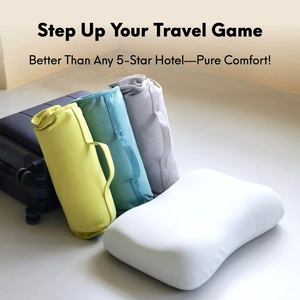 Ergonomic Ice Silk Ergonomic Memory Foam Contour <b>Pillow</b> Portable Cervical Neck <b>Support</b> <b>Pillow</b> with Storage Bag for Home & Travel - Product Image 4