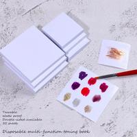 50 palettes jetables en papier pour teinture d'ongles, plateaux de mélange de vernis à ongles, présentoirs en papier imperméables