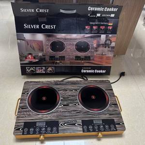เตาเซรามิกซิลเวอร์เครสต์ 3500 วัตต์ 2 หัวเตา ควบคุมแบบสัมผัส พื้นผิวเรียบ เตาไฟฟ้าแบบสองโซน - Product Image 1