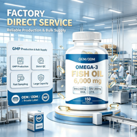 Suplemen Minyak Ikan Omega-3 Kelas Premium DHA EPA Alami 120 Kapsul Lunak untuk Dewasa Produsen Langsung