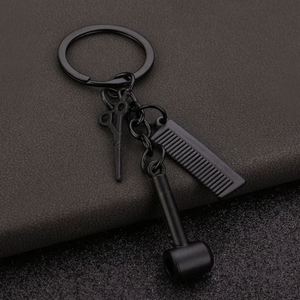 Tijeras de aleación para lavado y corte, Peine eléctrico para desenredar, Colgante de joyería de metal para llavero - Product Image 2