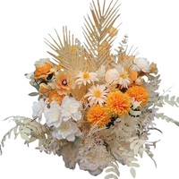 Accessoires de mariage table à dessert colonne de fausses fleurs placée boule de fleurs style hôtel décoration de mariage décoration de fenêtre