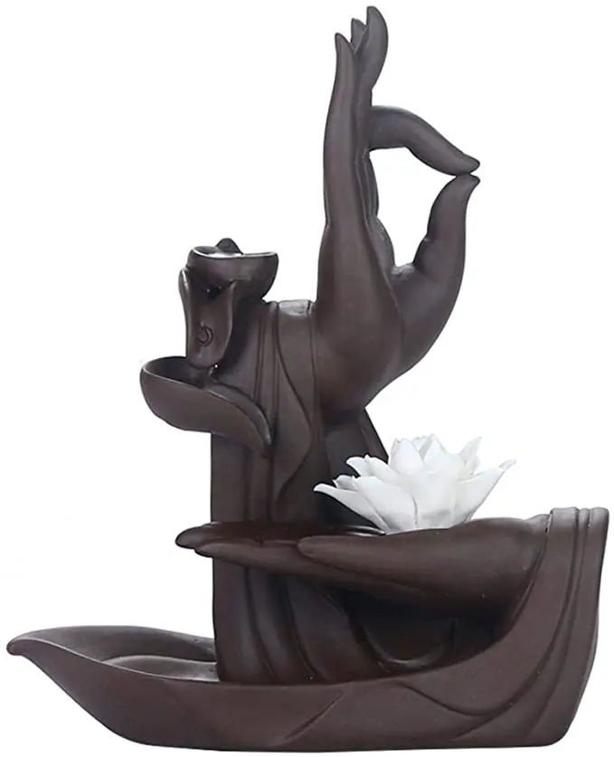 Ceramic Backflow Incense Burner Figurine Incense Buddha