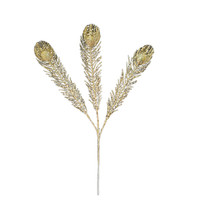 Nouvelle feuille réaliste en plastique en forme de queue de phénix, verte et dorée, pour décoration intérieure/extérieure, accessoire de photographie