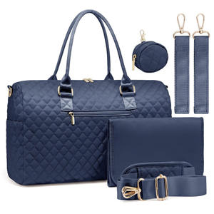 Mochila de tela Oxford de poliéster resistente al agua moderna, bolsa de mano, organizador de estación de cambio conveniente para mamá de maternidad - Product Image 6