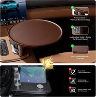 Vente directe d'usine Accessoires intérieurs de voiture Plateau de repas en bois massif verni peint à monter dans la voiture Base réglable Personnalisable