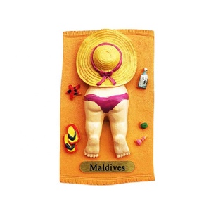 Imán de Refrigerador Personalizado en 3D de Poliresina con Tema de Playa, <span class=keywords><strong>Serie</strong></span> <span class=keywords><strong>Maldivas</strong></span>, Hawái, Océano, Playa, Recuerdo Turístico - Product Image 2
