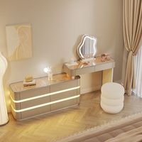 Table de maquillage en ardoise de luxe table de maquillage simple et moderne pour la maison armoire de rangement réseau pour chambre à coucher tablette de maquillage intégrée usine