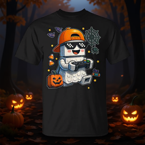 T-shirt pour garçons avec contrôleur de jeu Building Brick Boo, costume d'Halloween - Product Image 3