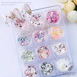 Lentejuelas holográficas mixtas con forma de mariposa, pigmento brillante para decoración de uñas y sombra de ojos - Product Image 4