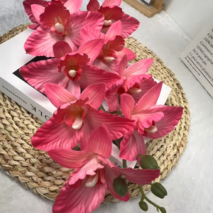 9 Heads KATE Orchid <b>Artificial</b> <b>Flowers</b> Versatile Cost-Effective New Products for Office Home Party for Christmas Graduation - Product Image 4