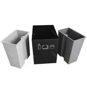 <span class=keywords><strong>Poubelle</strong></span> d'intérieur élégante pour chambre d'hôtes, <span class=keywords><strong>tri</strong></span> des déchets, <span class=keywords><strong>design</strong></span> carré ou rond, boîte en cuir peint, utilisation hôtelière - Product Image 4