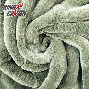 KINGCASON Fabrication directe 100% polyester 235cm 320gsm Vert uni Nouveau motif carré 3D Fourrure de <span class=keywords><strong>lapin</strong></span> pour literie égyptienne - Product Image 4