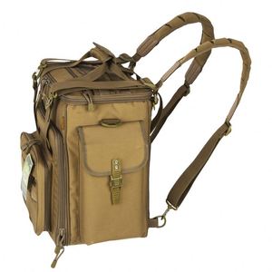 BSCI Factory Heavy duty Nylon Polyester fishing bag <b>backpack</b> <b>waterproof</b> fishing tackle bag with plastic Lure fishing container - Product Image 1
