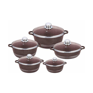 10 pezzi Set di pentole classiche di vendita calda di alta qualità utensili da cucina antiaderente pressofusione pentole in alluminio Versatile cucina - Product Image 3