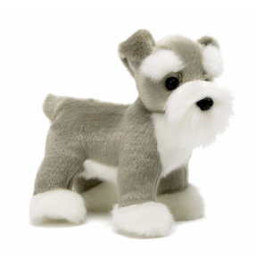 Juguete de peluche de perro <span class=keywords><strong>Schnauzer</strong></span> gris de tamaño <span class=keywords><strong>pequeño</strong></span> realista - Product Image 3