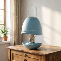 Mangeoire à oiseaux écologique, durable et réutilisable, résistante aux éclaboussures, en métal et plastique ABS, pour cage, distributeur de nourriture pour pigeons et perroquets