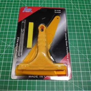 Outils de pose de film pour vitres de voiture New Vision TM-501, raclette et spatule avec caoutchouc et plastique pour autocollants de voiture - Product Image 1