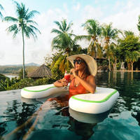 Nueva forma, precio barato, piscina, hamaca de agua inflable, cama flotante de Pvc, salón de natación, silla de piscina, hamaca de agua para uso de dos personas