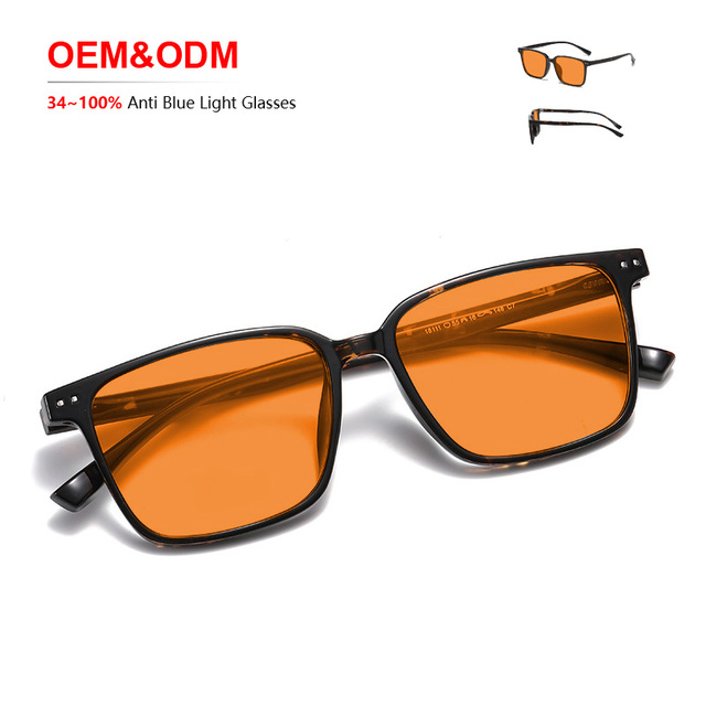 OEM Eye-glasses Blue Light Blocking Glasses Red Lens Reading Eyewear Bluelight Blocker Eyeglasses Orange Anti Blue-light Filter