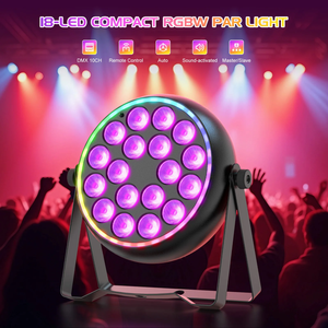 U'King 80W RGBW 4-en-1 Projecteur LED Par avec bande <span class=keywords><strong>halo</strong></span> RGB, effet stroboscopique DMX, éclairage de scène, projecteur mural plat pour DJ et soirées - Product Image 4