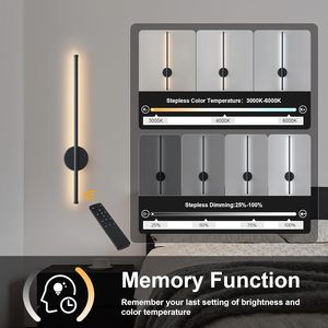 Battery-Powered Dimmable LED Wall Lamp Remote Control Warm White Iron ABS Construction Modern Minimalist Design for Bedroom - Product Image 3
