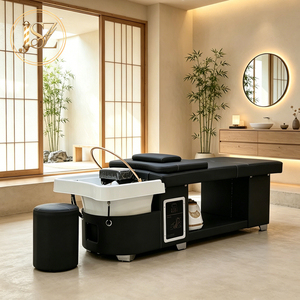 Sillón de Masaje y <span class=keywords><strong>Lavacabezas</strong></span> para Salones de Belleza, Económico y Popular, con Ciclo de Agua, Vaporizador, Cama Spa y Almohada Cómoda para la Cabeza - Product Image 1