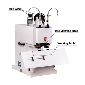 Đảm Bảo Chất Lượng Nhiệm Vụ Nặng Nề Hai Đầu Yên Xe Khâu Cuốn Sách Stapler Máy Đôi Đầu Yên Khâu - Product Image 2