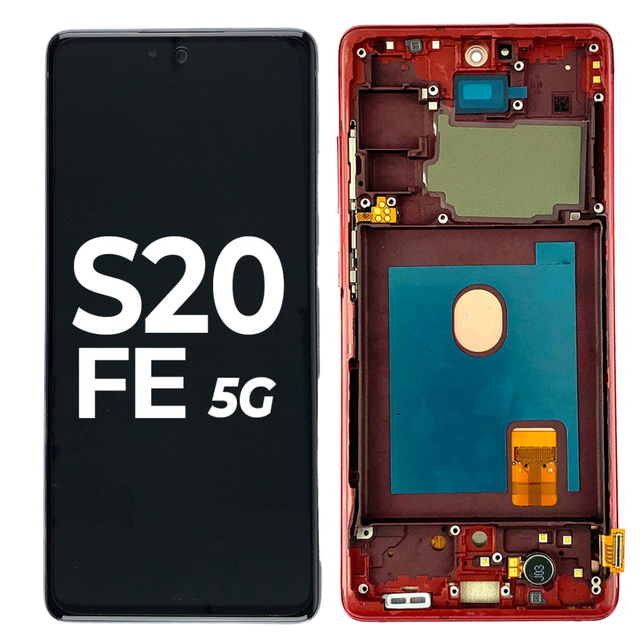 Original for Samsung for Galaxy S20FE 5G OLED Screen Assembly Replacement AMOLED Display Fingerprint Unlock Touch for Mobile