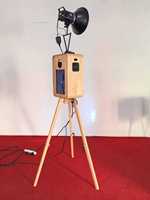 Photomaton pliable en bois de style Marshall vintage double face - Doté d'un écran tactile de 18,5 pouces et d'un mini PC