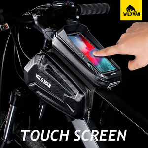 WILD MAN 6.7 pouces sac de vélo étanche à la pluie vélo téléphone sac coque dure cyclisme selle sac vélo accessoires - Product Image 5