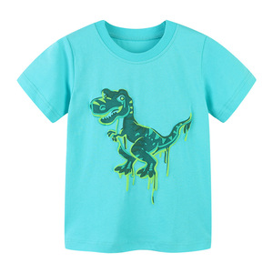 Vente chaude, vêtements <span class=keywords><strong>d</strong></span>écontractés <span class=keywords><strong>d</strong></span>'été pour enfants, imprimé de dessins animés, 100% coton, t-shirt à manches courtes pour garçon - Product Image 4