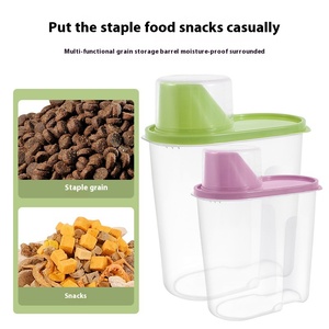 EcoFriendly Chất lượng cao nhựa rõ ràng Cat Dog Pet container lưu trữ thực phẩm có nắp đậy - Product Image 3