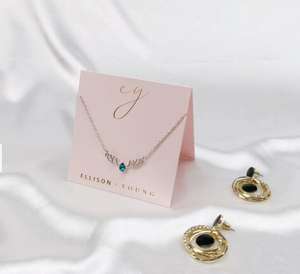 Porte-cartes de présentation de bijoux en papier avec logo personnalisé, carte en carton pour suspendre des bijoux, pour bague, boucles d'oreilles - Product Image 3