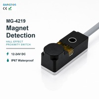 Capteur de proximité magnétique carré monté sur le devant, distance de détection de 15 mm, interrupteur à 3 fils DC, haute sensibilité