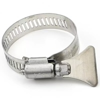 Collier de serrage métallique de type allemand avec poignée papillon en plastique à dégagement rapide pour raccord de tuyau, système de mesure métrique