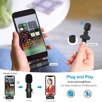 Microphone Lavalier Sans Fil K8 Portable pour Enregistrement Audio et Vidéo, Idéal pour Éclairage, Diffusion en Direct Android, Jeux et Téléphones Mobiles