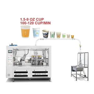 Multi-Functionele 100-120 Stuks/min Papier Bekermachine Voor Het Maken Van Papieren Beker 1.5-9 Oz Goede Prijs