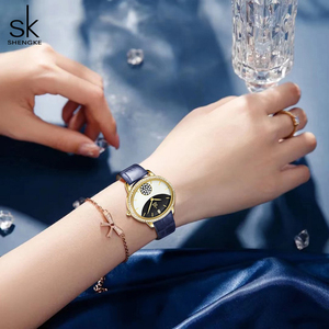 Reloj de Pulsera de Cuarzo para Mujer, Diseño de Moda, Esfera Premium con Incrustaciones de Diamantes, Bisel Resistente al Agua, Correa de Cuero, Fabricado en Guangzhou - Product Image 3