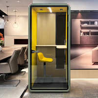 Cabine téléphonique insonorisée modulaire, pod acoustique de bureau, pod de travail privé mobile pour appels, travail concentré, petites réunions, espace de bureau ouvert