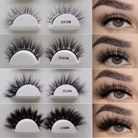 Cils synthétiques naturels bouclés 3D de qualité supérieure, vente en gros, 15 mm, cils vegan et sans cruauté, faux cils