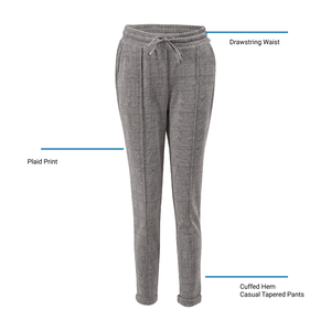 <span class=keywords><strong>Pantaloni</strong></span> Casual Versatili in Tessuto Leggero e Traspirante, Texture Morbida in Tonalità Grigie, con Coulisse, Comodi e Rilassati - Product Image 3