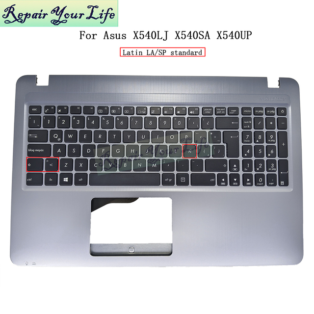 LA Latin PO Portuguese Keyboard for ASUS X540LA X540LJ X540SA X540UP 90NB0B33-R31LA0 90NB0B33-R32P00 Blue Silver Case Keyboard