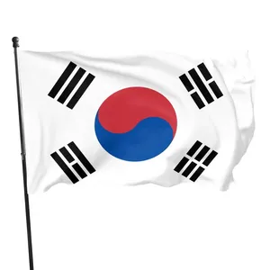 Yide Custom Koreaanse Land 3x5ft Vlaggen Banner Afdrukken Zuid-Korea 3M Vlag