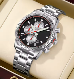 นาฬิกาควอตซ์ผู้ชายยอดนิยมปี 2025 สายสแตนเลสกันน้ำ นาฬิกาจักรกลคุณภาพสูง นาฬิกาธุรกิจพร้อมส่ง - Product Image 4